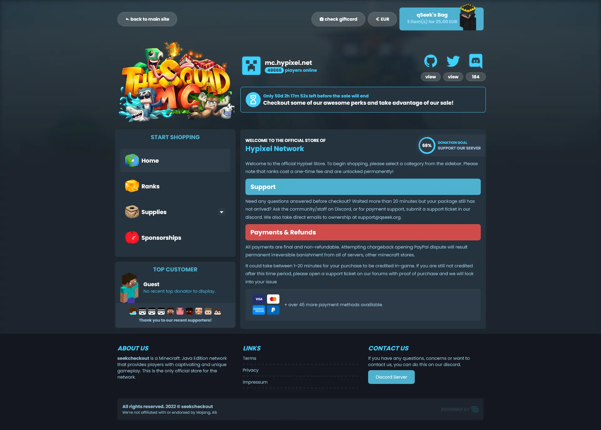 Atom – Free Tebex Store Template