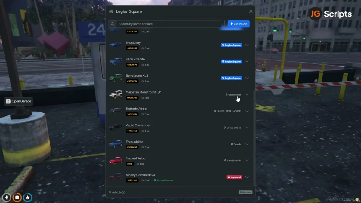 JG Advanced Garages FiveM resource preview 2