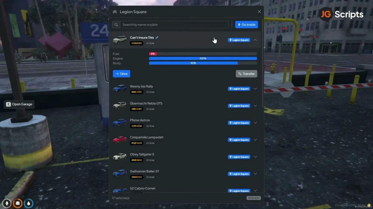 JG Advanced Garages FiveM resource preview 3