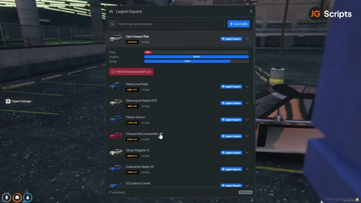 JG Advanced Garages FiveM resource preview 4