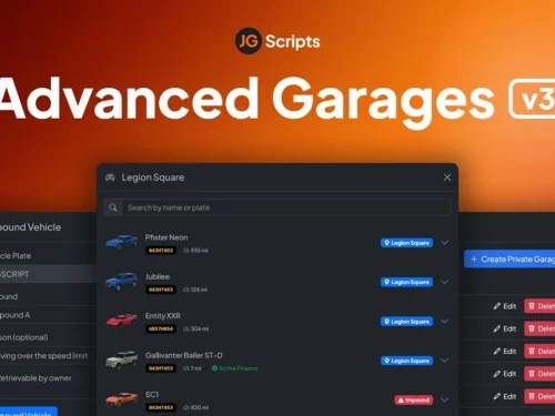 JG Advanced Garages FiveM resource preview