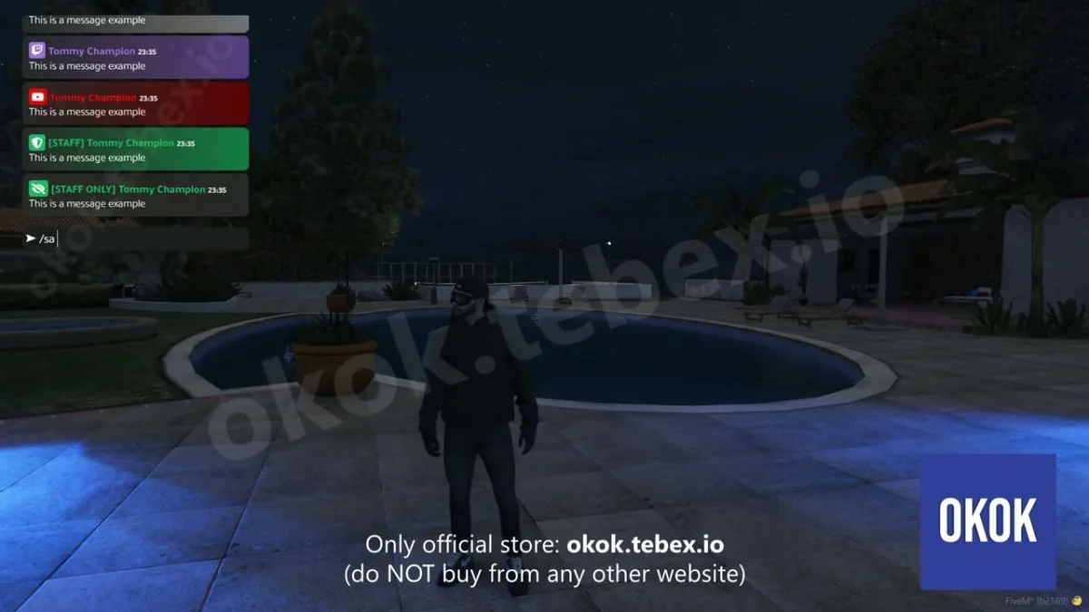okok Chat V2 FiveM aperçu de la ressource 5