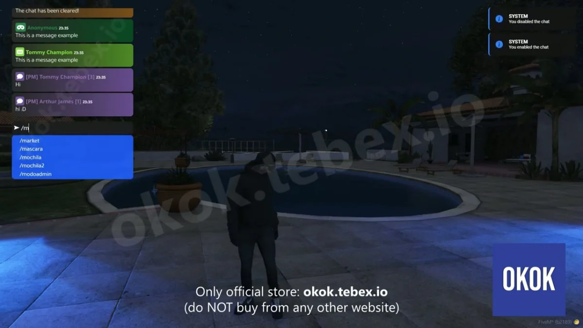 okok Chat V2 FiveM aperçu de la ressource 8