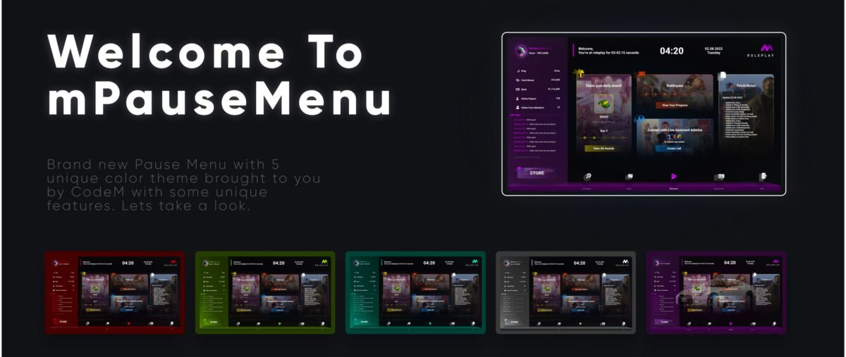 CodeM mPausemenu — Menu de pause avancé FiveM aperçu de la ressource 2