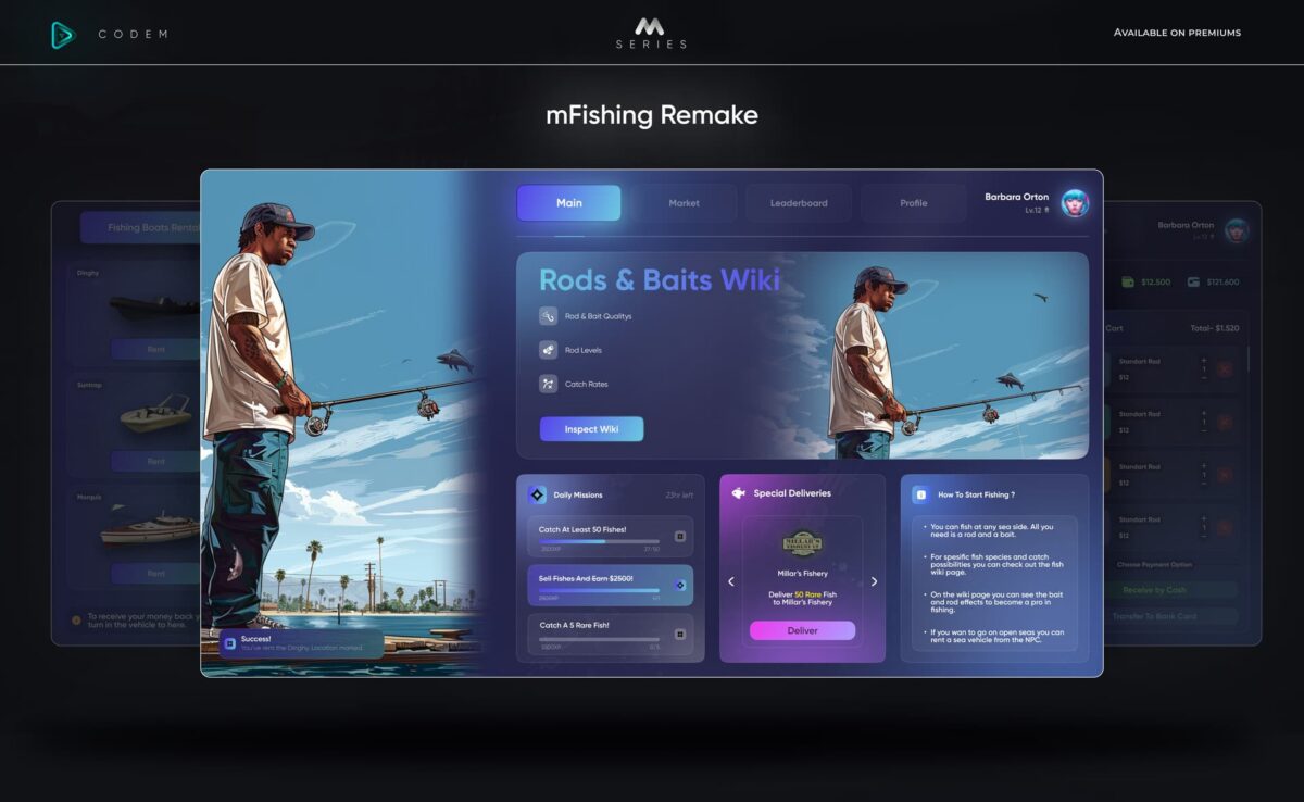 CodeM Fishing — Advanced Fishing System FiveM resource preview 2