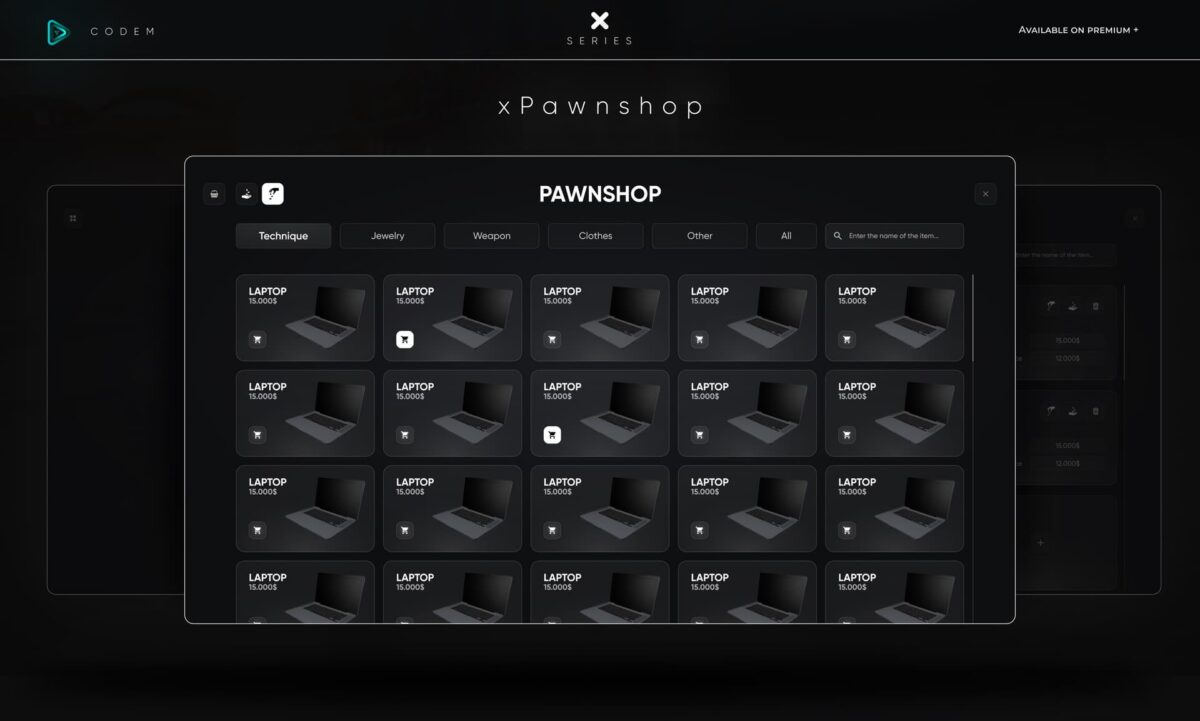 CodeM xPawnshop — Script de prêt sur gages avancé FiveM aperçu de la ressource 3