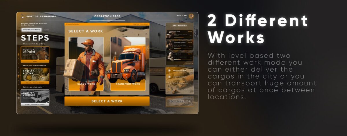 CodeM mPostop — Advanced Cargo Work FiveM resource preview 4