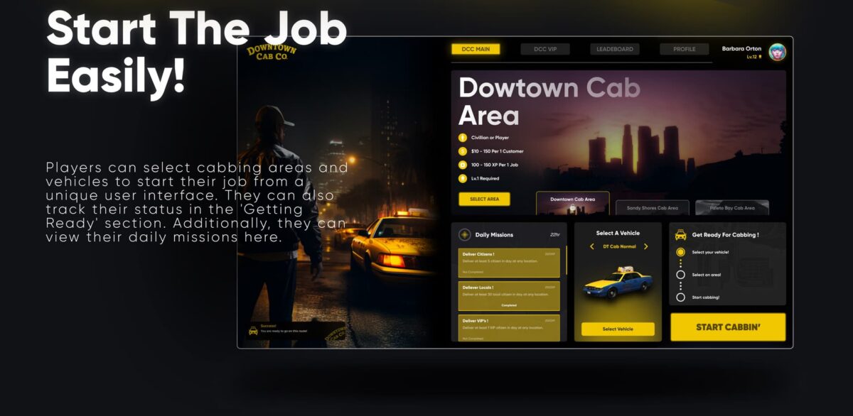 CodeM mTaxiJob — Advanced Taxi Script FiveM resource preview 5