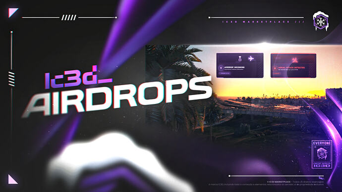 Airdrops (Zone, Graffiti, Decadimento, Creatore e Configuratore In-Game e molto altro) [ESX][QB-CORE][QBOX]