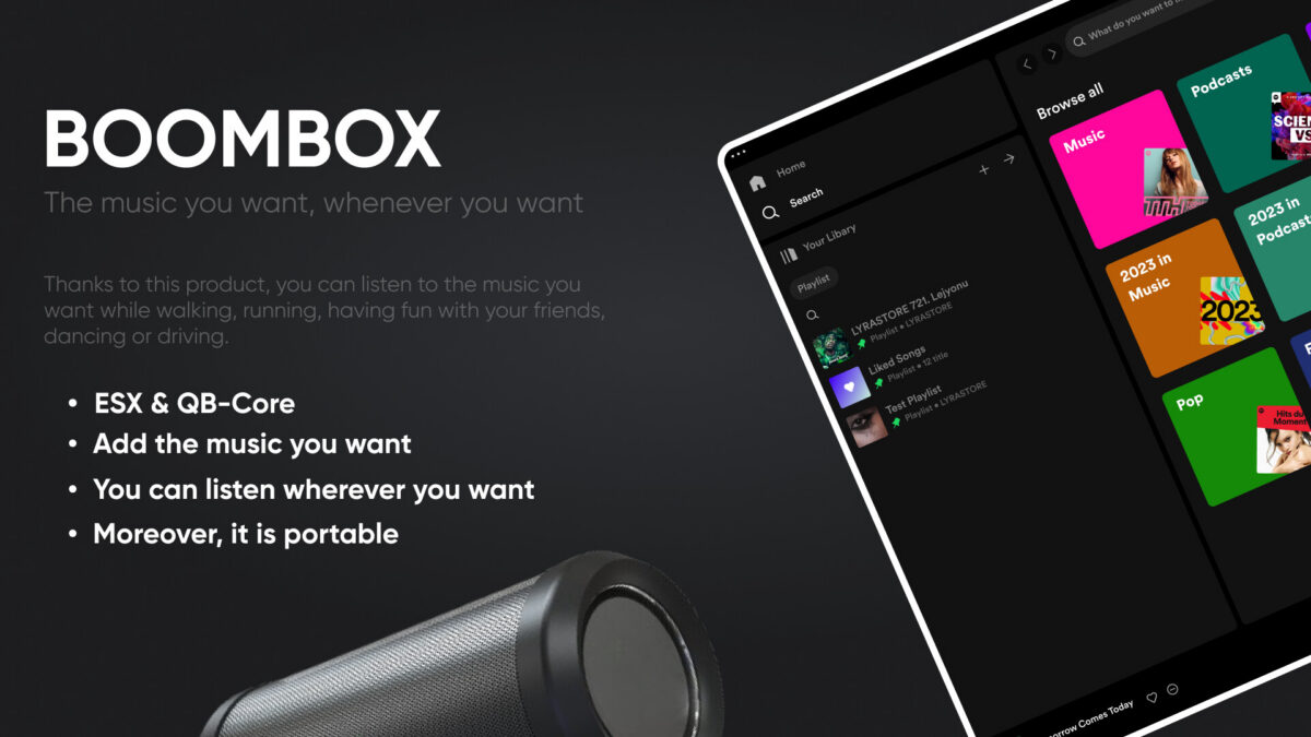 STG Boombox - Advanced Music System FiveM resource preview 2