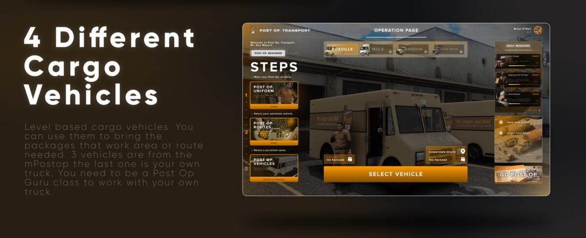 CodeM mPostop — Advanced Cargo Work FiveM resource preview 7