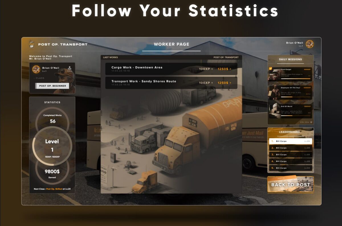 CodeM mPostop — Advanced Cargo Work FiveM resource preview 8