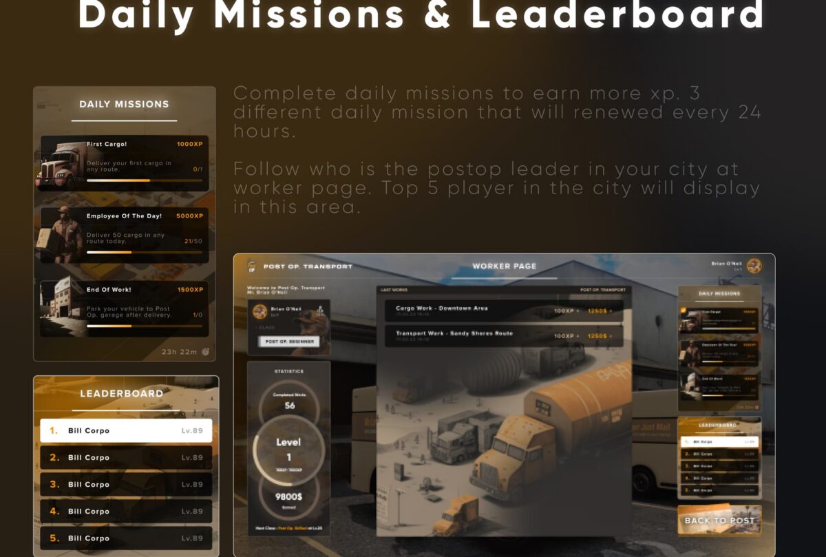 CodeM mPostop — Advanced Cargo Work FiveM resource preview 9