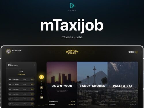 CodeM mTaxiJob — Advanced Taxi Script FiveM preview