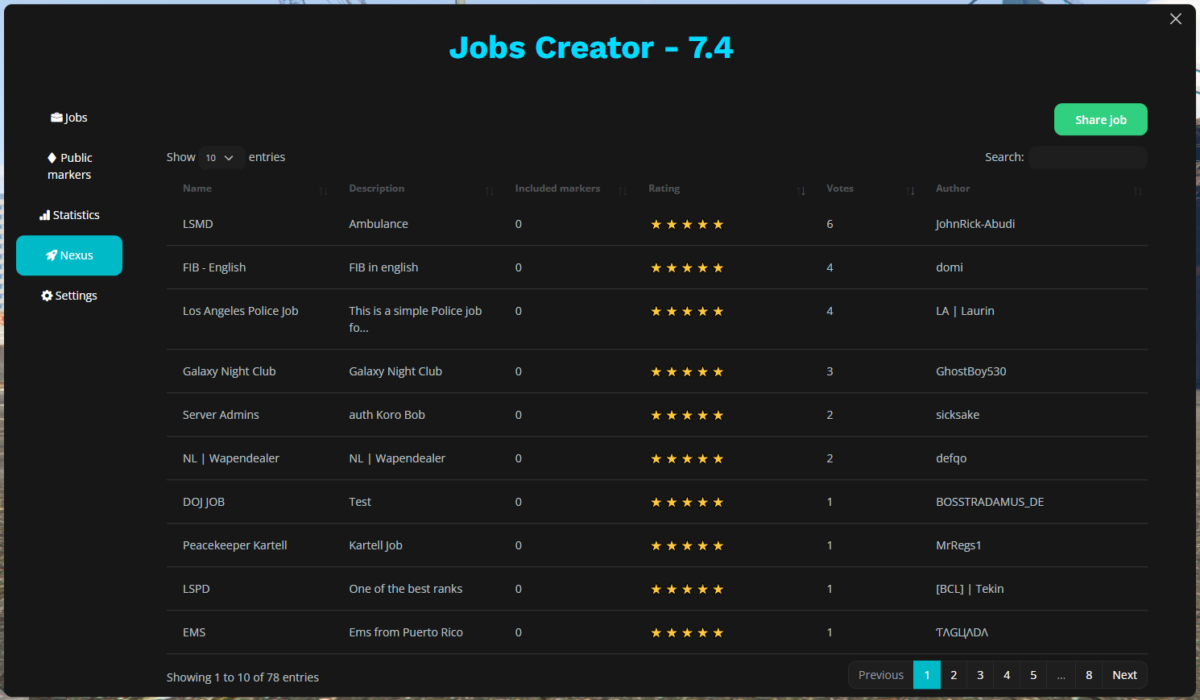 FiveM Mod Jobs Creator official screenshot 4