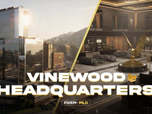 Vinewood Police HQ – Modular FiveM aperçu de ressource
