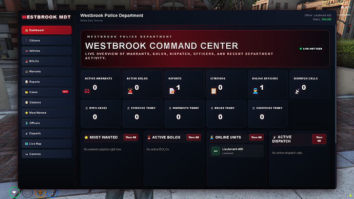 Westbrook MDT | Pro | QBCORE