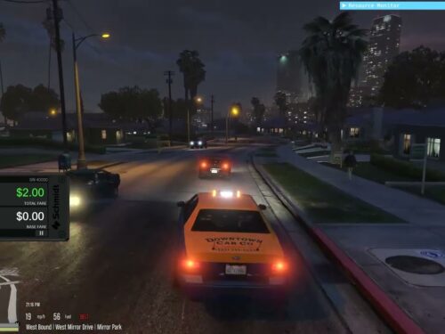 NoPixel Taximeter gameplay preview with taxi meter UI