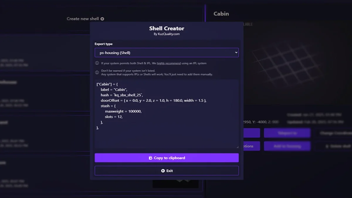 KQ Shell Creator - FiveM in-game Interior Designer 9