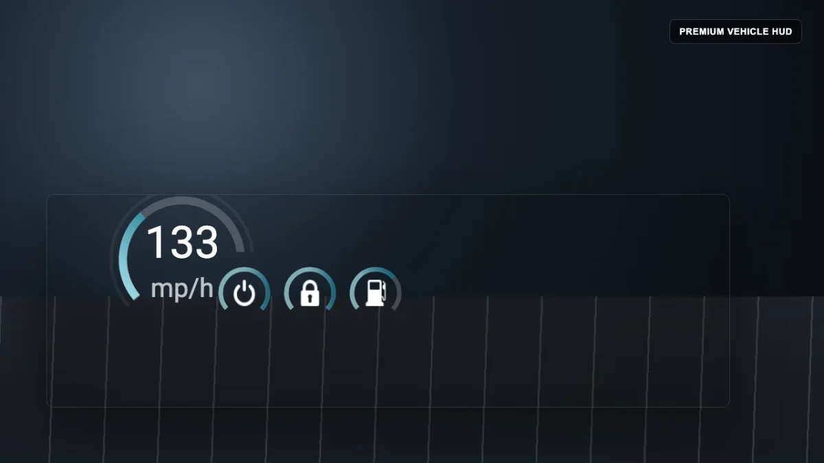 FiveM Mod Premium Vehicle HUD UI Preview