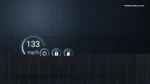 Premium Vehicle HUD preview with speedometer, engine, lock and fuel indicators