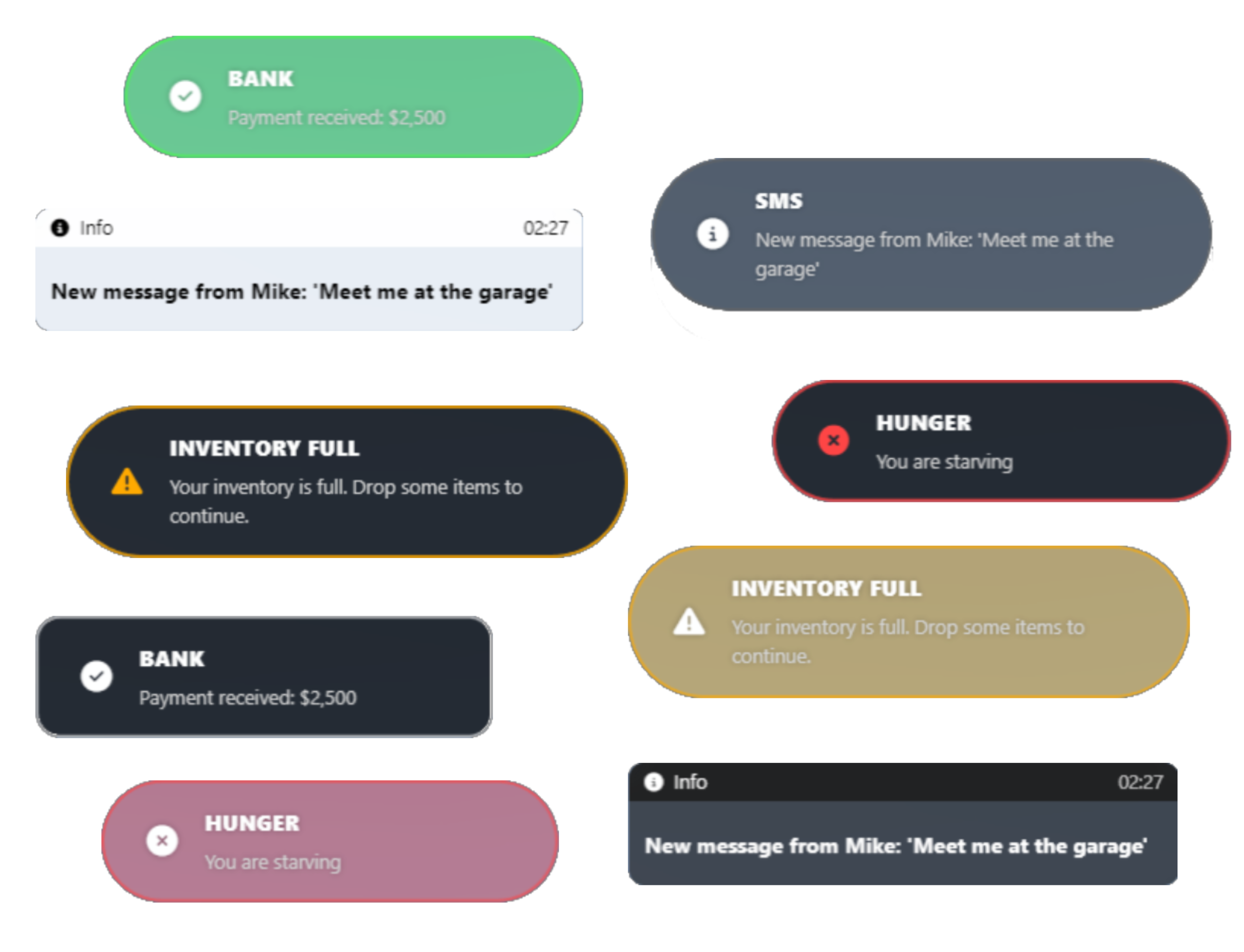Next Notification - Crie seu próprio estilo de notificação diretamente no jogo