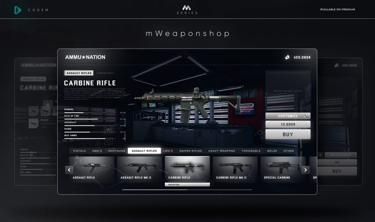 CodeM mWeaponshop FiveM Ressourcen-Vorschau 3