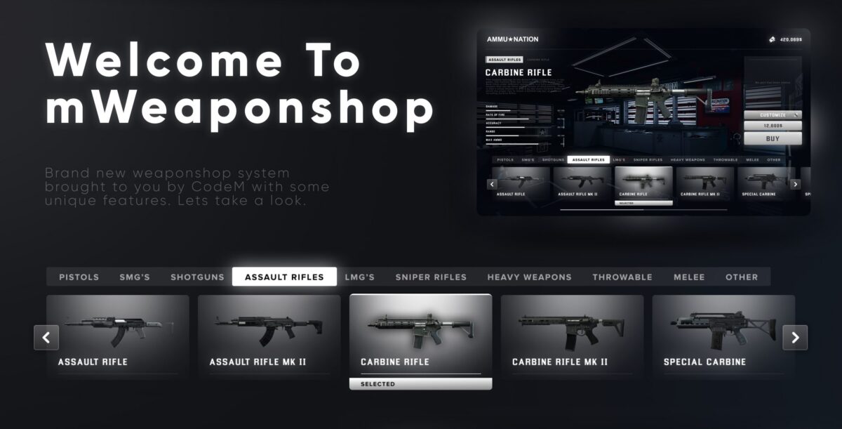 CodeM mWeaponshop FiveM Ressourcen-Vorschau 4