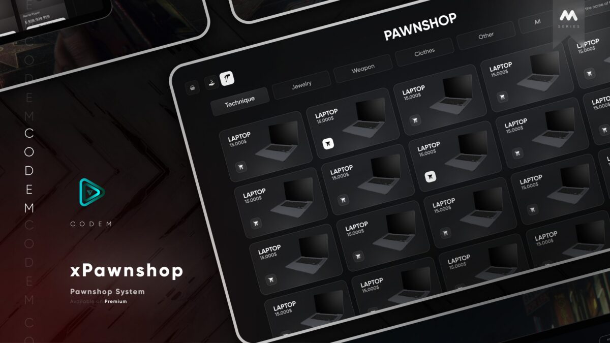 CodeM xPawnshop — Advanced Pawn Shop Script FiveM aperçu de la ressource 8